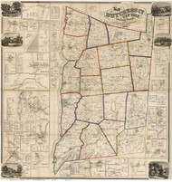 Dutchess County New York 1858 - Old Map Reprint
