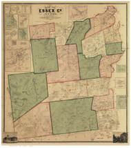 Essex County New York 1858 - Old Map Reprint