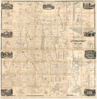Livingston County New York 1858 - Old Map Reprint
