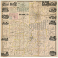Monroe County New York 1858 - Old Map Reprint