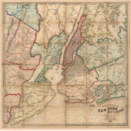 New York City County New York 1860 - Old Map Reprint