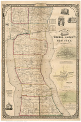 Seneca County New York 1852 - Old Map Reprint
