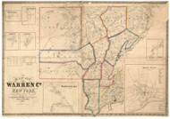 Warren County New York 1858 - Old Map Reprint