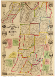 Washington County New York 1853 - Old Map Reprint