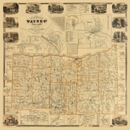 Wayne County New York 1858 - Old Map Reprint