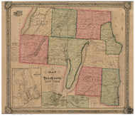 Yates County New York 1855 - Old Map Reprint