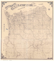 Clatsop County Oregon 1895 - Old Map Reprint