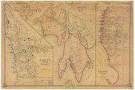 Bristol County Rhode Island 1851 - Old Map Reprint