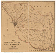 Richland County 1897 South Carolina - Old Map Reprint