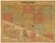Douglas County South Dakota 1900 - Old Map Reprint