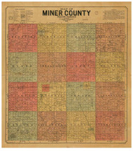 Miner County South Dakota 1898 - Old Map Reprint