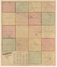 Turner County South Dakota 1893 - Old Map Reprint