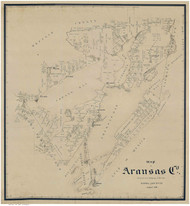 Aransas County Texas 1896 - Old Map Reprint