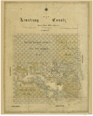Armstrong County Texas 1881 - Old Map Reprint