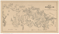Bandera County Texas 1879 - Old Map Reprint