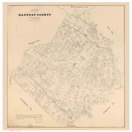 Bastrop County Texas 1879 - Old Map Reprint
