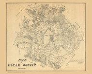 Bexar County Texas 1879 - Old Map Reprint