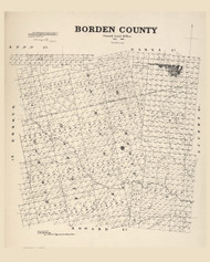 Borden County Texas 1892 - Old Map Reprint