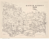 Bowie County Texas 1894 - Old Map Reprint