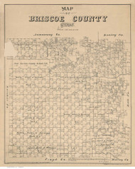 Briscoe County Texas 1879 - Old Map Reprint