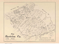 Burleson County Texas 1879 - Old Map Reprint