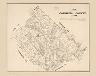 Caldwell County Texas 1879 - Old Map Reprint