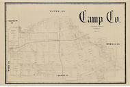 Camp County Texas 1897 - Old Map Reprint
