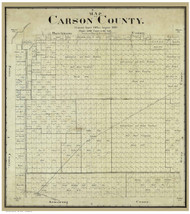 Carson County Texas 1898 - Old Map Reprint