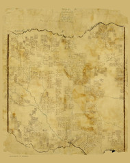 Cass County Texas 1847 - Old Map Reprint