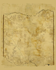 Cass County Texas 1847 - Old Map Reprint