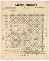 Castro County Texas 1891 - Old Map Reprint