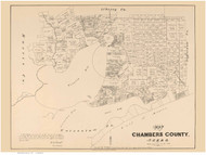 Chambers County Texas 1879 - Old Map Reprint