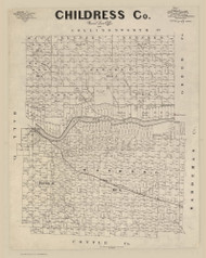 Childress County Texas 1892 - Old Map Reprint