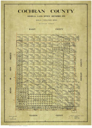 Cochran County Texas 1913 - Old Map Reprint