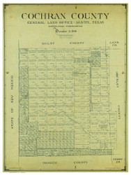 Cochran County Texas 1946 - Old Map Reprint