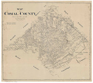Comal County Texas 1897 - Old Map Reprint