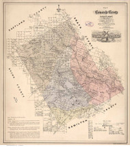 Comanche County Texas 1876 - Old Map Reprint