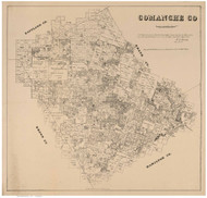 Comanche County Texas 1879 - Old Map Reprint