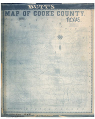 Cooke County Texas 1880 - Old Map Reprint