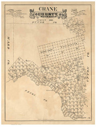 Crane County Texas 1889 - Old Map Reprint