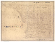 Crockett County Texas 1894 - Old Map Reprint