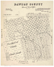 Dawson County Texas 1892 - Old Map Reprint
