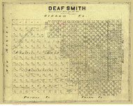 Deaf Smith County Texas 1896 - Old Map Reprint