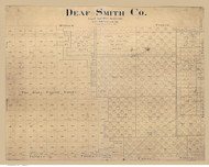 Deaf Smith County Texas 1898 - Old Map Reprint