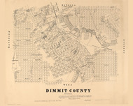 Dimmit County Texas 1879 - Old Map Reprint