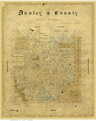 Donley County Texas 1882 - Old Map Reprint