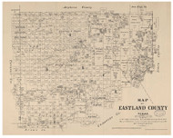 Eastland County Texas 1879 - Old Map Reprint