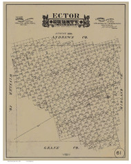 Ector County Texas 1889 - Old Map Reprint