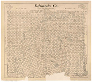 Edwards County Texas 1893 - Old Map Reprint