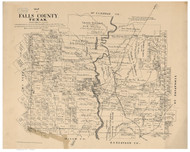 Falls County Texas 1879 - Old Map Reprint